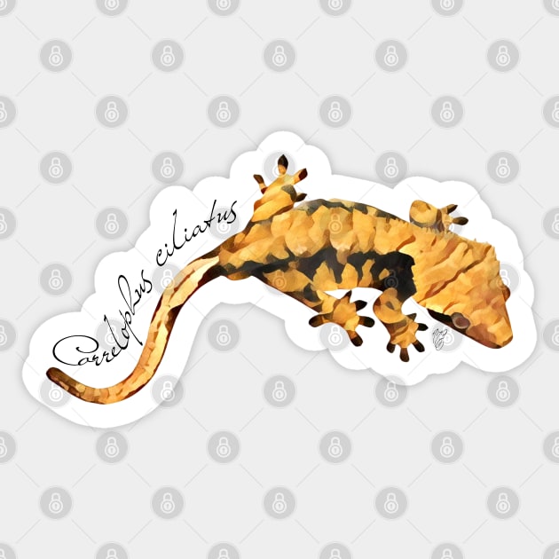 Crested gecko art Sticker by austinmg